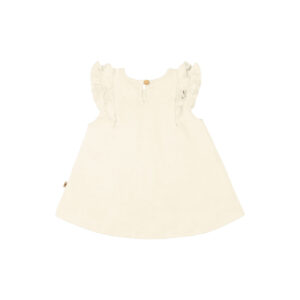 Baby dress in pima cotton - Crema - Lima Collection | UAUA Collections
