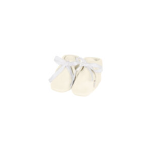 Baby booties in pima cotton - Crema - Lima Collection | UAUA Collections