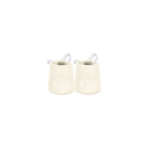 Baby booties in pima cotton - Crema - Lima Collection | UAUA Collections