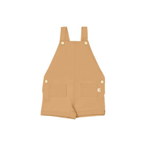 Baby & toddler overall short in pima cotton - Mostaza - Lima Collection | UAUA Collections
