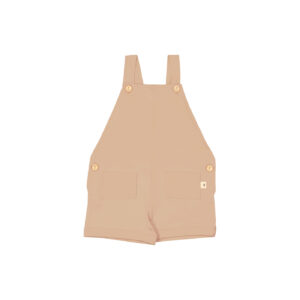 Baby basic overall short in pima cotton - Rosado - Lima Collection | UAUA Collections