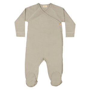 Baby kimono footie with long sleeves in pima cotton - Oceano - Lima Collection | UAUA Collections