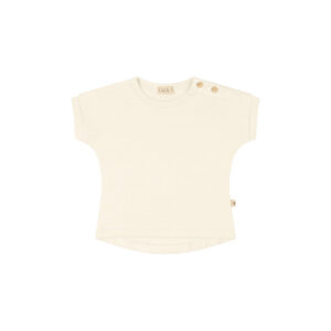 Baby t-shirt short sleevies pima cotton - Crema - Lima Collection | UAUA Collections