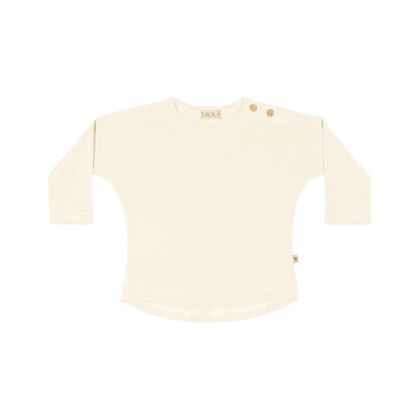 Baby t-shirt long sleevies pima cotton - Crema - Lima Collection | UAUA Collections