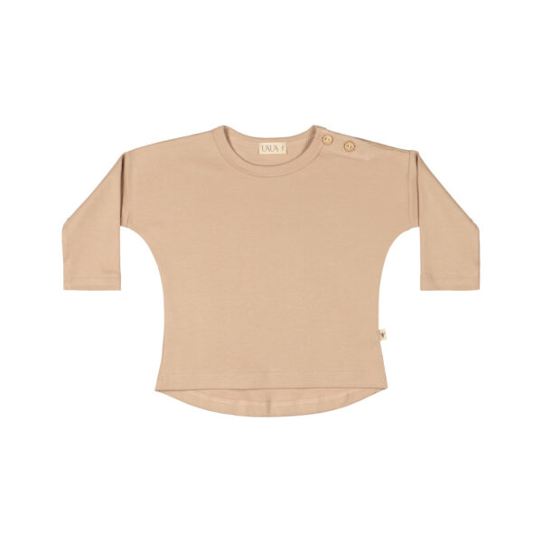 Baby t-shirt long sleeves in pima cotton - Rosado - Lima Collection | UAUA Collections
