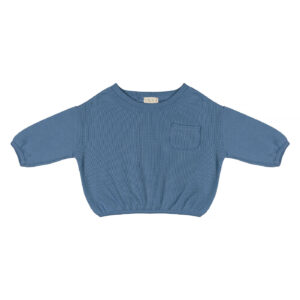 Baby sweater in pima cotton - azul | UAUA Collections
