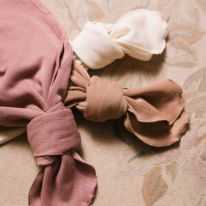 Three baby gowns in pima cotton - hibisco, perla & biscotti - Puno Collection | UAUA Collections