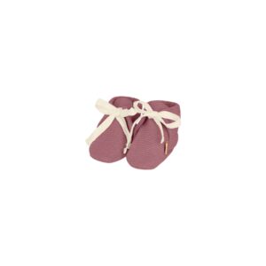 Baby booties in pima cotton - hibisco - Puno Collection | UAUA Collections