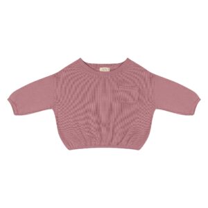 Baby & toddler sweater in pima cotton - hibisco - Puno Collection | UAUA Collections