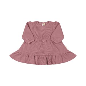 Baby tiered dress in pima cotton - hibisco - Puno Collection | UAUA Collections